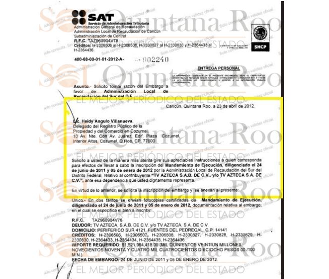 Perderá Salinas Pliego terreno en Cozumel