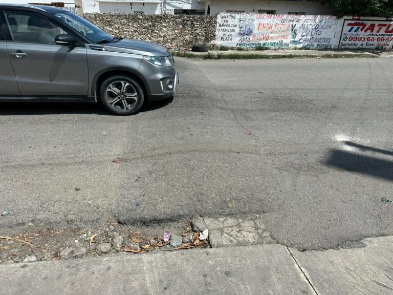 Reductor de velocidad sin señalización en la Madero